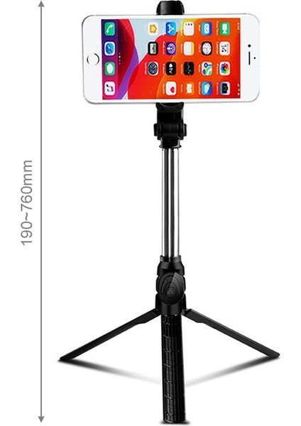 Beyaz Selfie Çubuğu XT10 Yatay Çekim ve Dikey Çekim Akıllı Telefon Android Ios Için Ölçeklenebilir Selfie Çubuğu Canlı / Video Için Fit (Yurt Dışından) modelleri