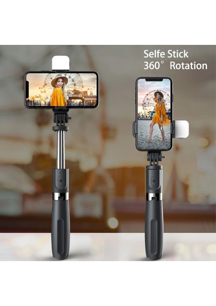 Stil A Beyaz LED Tripod Selfie Çubuğu Telefon Cep Telefonu Tutucu Standı Akıllı Telefon Monopod Gimbal Sabitleyici Eylem Kamera Fotoğraf Için LED Işık ile (Yurt Dışından)