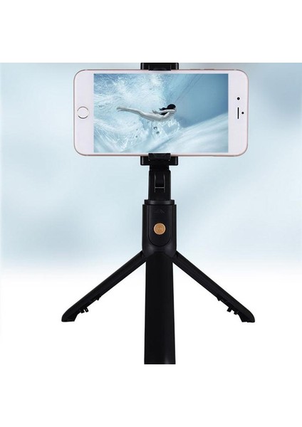 Siyah 3 In1 Kablosuz Selfie Sopa Akıllı Telefon Tripod Için Uzaktan Kumanda ile Tripod Uzatılabilir Monopod Telefon Selfie Sopa (Yurt Dışından)