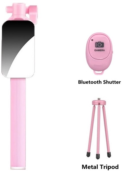 Stil 01 Roreta Yenı Katlanabilir Kablosuz Selfie Çubuğu Tripod, Bluetooth Deklanşör ve Tripod Tüm Telefonlar Için Paslanmaz Çelik Monopod (Yurt Dışından)