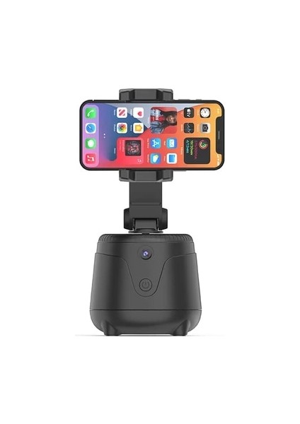 Siyah Uzaktan Kumandalı 360° Döndürme Otomatik Yüz Takip Kamera Gimbal Sabitleyici Selfie Çubuğu Tripod Telefon Akıllı Çekim Tutucu Vlog Video Kaydı (Yurt Dışından)