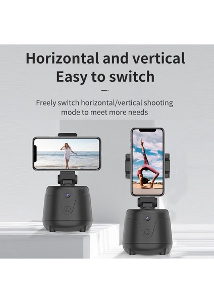 Siyah Uzaktan Kumandalı 360° Döndürme Otomatik Yüz Takip Kamera Gimbal Sabitleyici Selfie Çubuğu Tripod Telefon Akıllı Çekim Tutucu Vlog Video Kaydı (Yurt Dışından) fırsatları