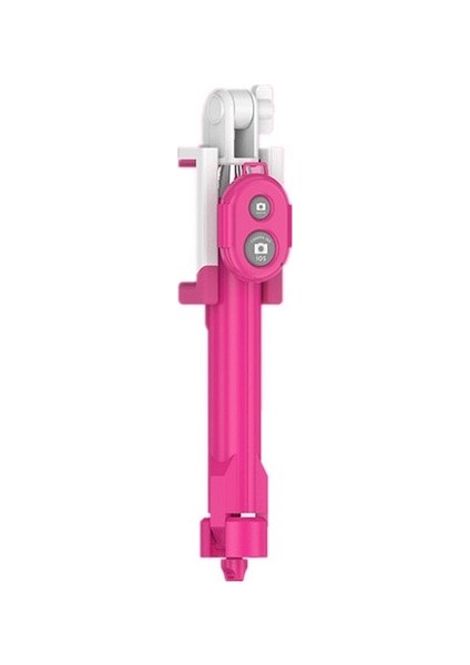 Gül Kırmızı 3 In 1 Mini Kablosuz Bluetooth Tripod Selfie Çubuğu Iphone/android Katlanabilir El Monopod Deklanşör Uzaktan Uzatılabilir Selfie (Yurt Dışından)