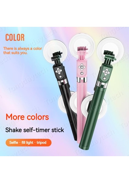 Bir Işık ile Bluetooth Uyumlu Kablosuz Selfie Çubuğu 1.6m Tripod Dolgu Işığı Deklanşör Uzaktan Kumanda ile Android Ios Telefon Video Canlı (Yurt Dışından) fırsatları