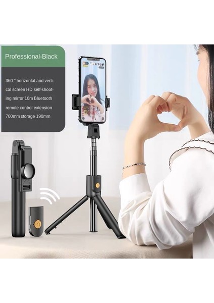 K05 80 cm Uzun Kablosuz Bluetooth Selfie Sopa Katlanabilir Mini Tripod Ios Android Telefon Standı Için Uzaktan Kumanda ile Cep Telefonu Tripod (Yurt Dışından) fiyatları