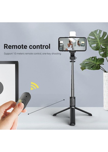 Beyaz Bir Selfie Çubuğu Tek Eksenli Sarsıntı Önleyici Aşınmaya Dayanıklı Dolgu Işığı Telefon Tripod Dış Mekan Için Uzaktan Kumandalı (Yurt Dışından) indirimleri