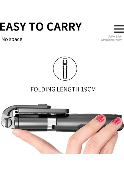 Beyaz Selfie Çubuğu Bluetooth Selfie Çubuğu Mini Katlanabilir Tripod Monopod iPhone Xiaomi Huawei Için Kablosuz Uzaktan Kumanda Otomatik Zamanlayıcı Artefakt Çubuk (Yurt Dışından)
