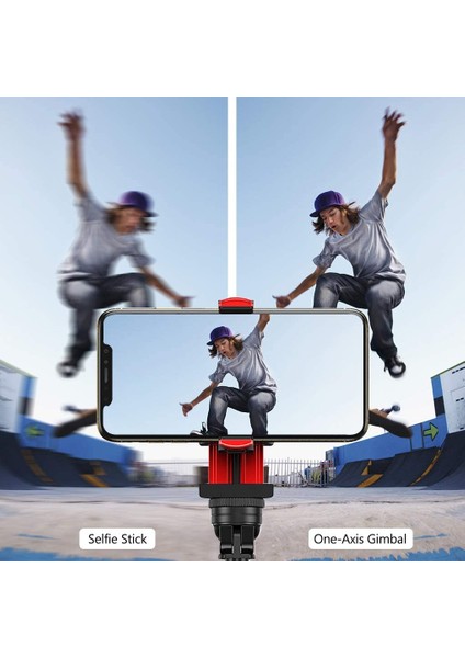 Siyah Taşınabilir Sabitleyici Selfie Sopa Tripod 360 Derece Dönme Bluetooth Selfie Uzaktan Kumanda iPhone Android Için Uzatılabilir (Yurt Dışından) fırsatları