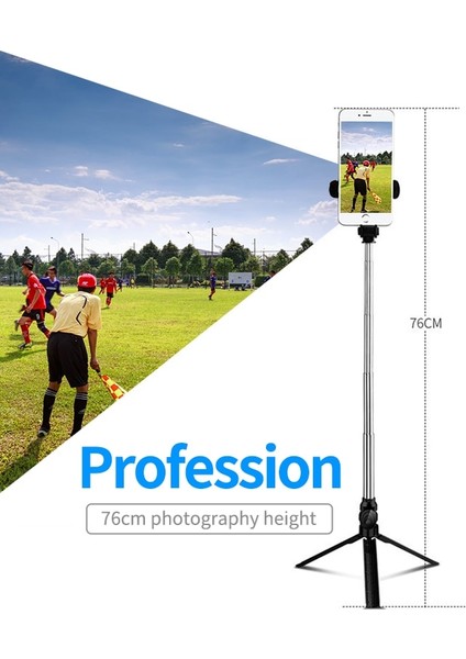 Siyah Bluetooth Selfie Sopa Uzatılabilir Katlanabilir Monopod Android Telefon Için Uzaktan Kumanda ile Canlı Parantez Fotoğraf Tripod Çekmek (Yurt Dışından) indirimleri