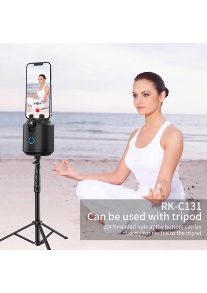 Beyaz Otomatik Yüz Takip Tripod Eller Serbest Rotasyon Otomatik Takip Telefon Tutucu Otomatik Takip Akıllı Telefon Tutucu Içerik Için Kamera Standı (Yurt Dışından) fiyatları