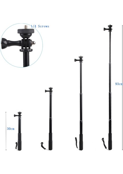 Blackd Monopod Selfie Sopa Gopro Sopa Uzatılabilir Baton Selfie Su Geçirmez El Çubukları Dağı Gopro Hero 7 6 5 Xiaoyi 4K Djı (Yurt Dışından)