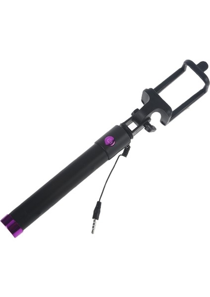 Siyah El 3.5mm Selfie Taşınabilir Uzatılabilir Telefon Monopod Galaxy S9/s9 Artı/not 9/not 8 Için Android Ios Için (Yurt Dışından)