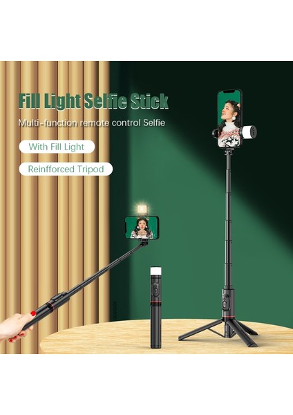Işık Yok Kutu Cool Dıer 2022 Yenı Taşınabilir Kablosuz Bluetooth Selfie Çubuğu Tripod, Huawei iPhone Için Dolgu Işığı ile Alüminyum Alaşımlı Selfie Stck (Yurt Dışından) indirimleri