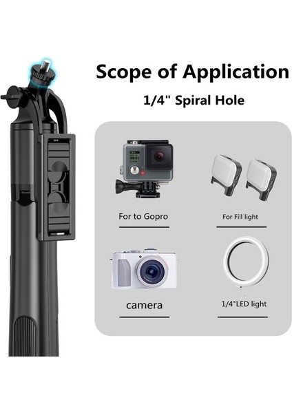 Işık Yok Kutu Yok Yeni Kablosuz Bluetooth Selfie Çubuğu Katlanabilir Uzaktan Deklanşörlü Büyük Tripod Kameralı Telefon Için Selfie Canlı Akışı Için Orijinal (Yurt Dışından)