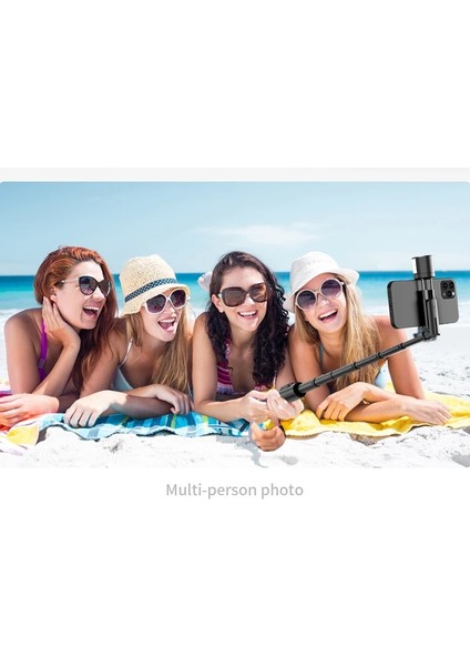 Siyah Dolgu Işığı Ekleyin Fangtuosı Yenı Alüminyum Alaşımlı Taşınabilir Bluetooth Kablosuz Selfie Çubuk Tripod Dolgu Işığı ile Huawei iPhone 14 Android Xiaomi (Yurt Dışından) indirimleri