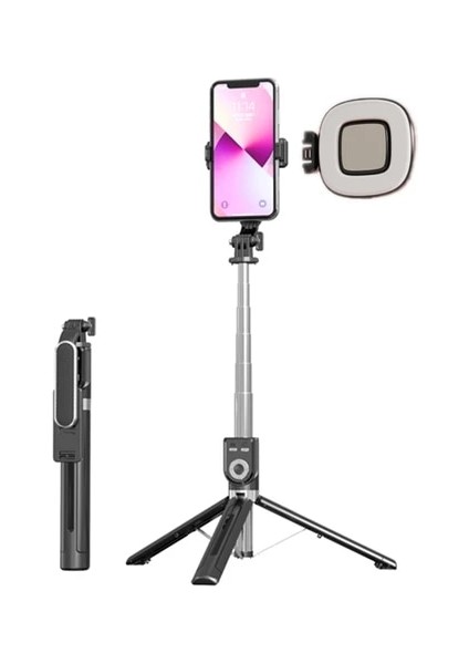 Işık ile Cool Dıer 2023 Yenı Bluetooth Kablosuz Selfie Çubuğu Taşınabilir Katlanabilir Büyük Tripod Bluetooth Deklanşörlü iphone Huawei Telefon Için (Yurt Dışından)
