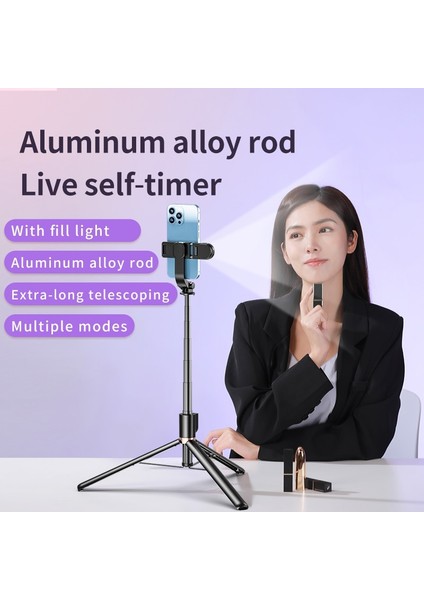 1,8 M-Dolgu Işığı Yok 1800 mm Uzun Uzatılmış Bluetooth Kablosuz Selfie Çubuğu Canlı Yayın Standı Tutucu Tripod Akıllı Telefonlar Için Dolgu Işığıyla Katlanabilir (Yurt Dışından) fırsatları