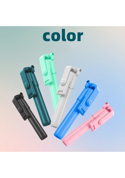 Sty A LED Yeşil Tripod ile Selfie Çubuğu Halkası Cep Telefonu Tutucu Için LED Işık Standı Lamba Akıllı Telefon Kablosuz Bluetooth Teleskopik Monopod (Yurt Dışından)