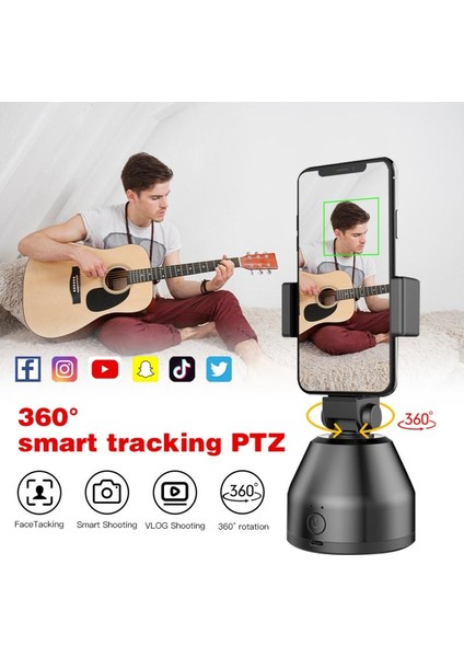 Tripodlu Yeni 360° Dönebilen Yüz Takip Selfie Çubuğu Tripod Nesne Takip Tutucusu Ia Yüz Tanıma ve Kamera Gimbal Sabitleyici (Yurt Dışından) fırsatları