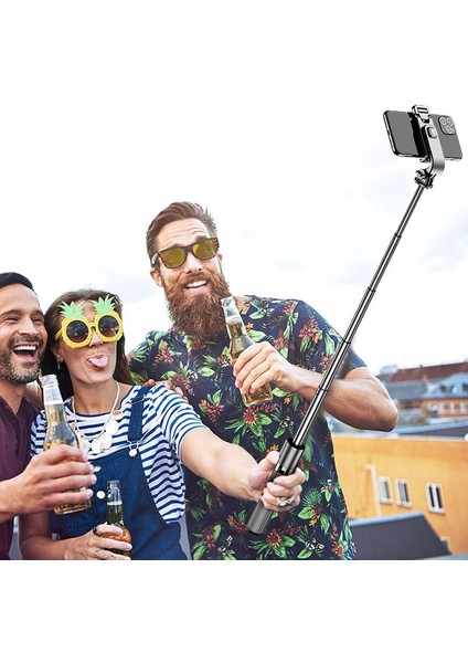 Beyaz Taşınabilir Kablosuz Bluetooth Selfie Sopa El Monopod Deklanşör Düğme ile Cep Telefonu Ios Android Için Katlanabilir Mini Tripod (Yurt Dışından)
