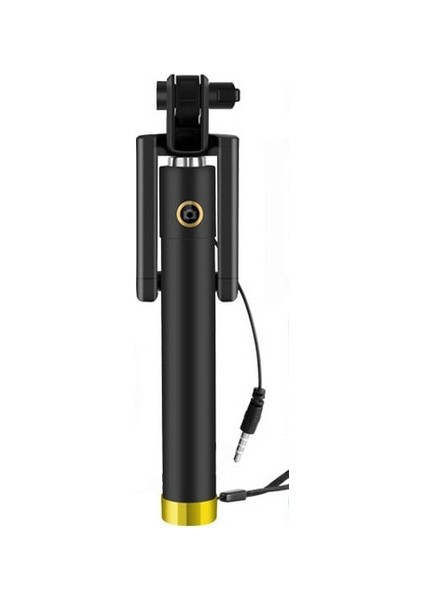 Sarı Kablolu El Evrensel Monopod Uzatılabilir Selfie Sopa Zamanlayıcı Mini Taşınabilir IPhone Sumsung Xiaomi Akıllı Telefonlar Için (Yurt Dışından)