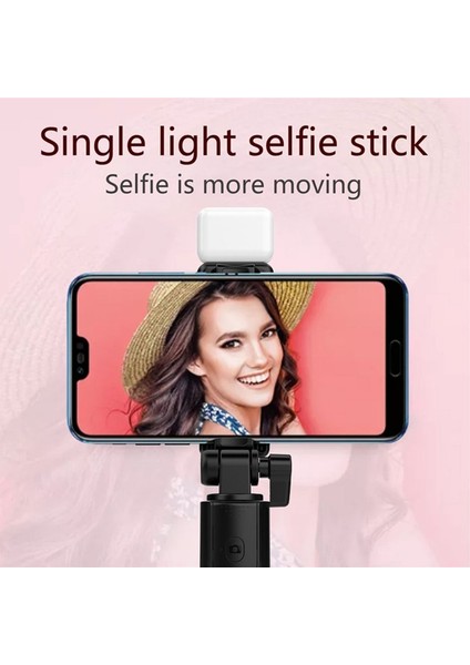 Siyah Cep Telefonu Selfie Çubuğu Tripod Bluetooth Uzaktan Kablosuz Selfi Çubuk Telefon Tutucu iPhone Huawei Için Güzellik Dolgu Işığı ile Standı (Yurt Dışından) modelleri