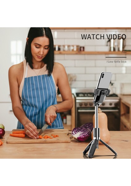 Taşınabilir Tripod Selfie Sopa Cep Telefonu Fotoğraf Çekme Canlı Yayın Ücretli Blue'tooth Uzaktan Kumanda Tripod Standı Kutup (Yurt Dışından) modelleri
