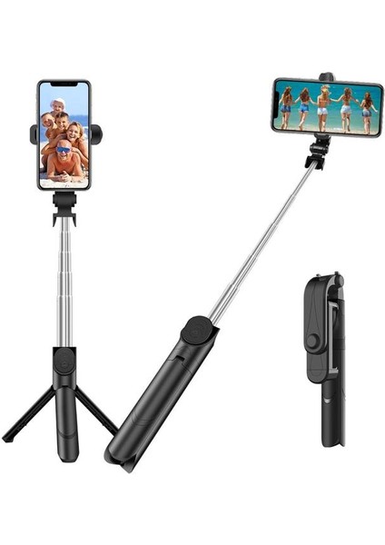 X-09 Katlanabilir Kablosuz Bluetooth Selfie Sopa Uzaktan Kumanda ile Canlı Fotoğraf Tutucu Tripod Eylem Kamera iPhone Ios Android (Yurt Dışından)