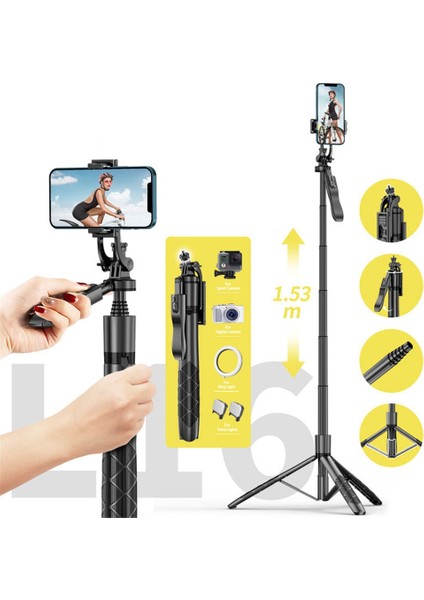 Siyah Canlı Bluetooth Özçekim Çubuğu Tripod Standı Katlanabilir Monopod Gopro Aksiyon Kameraları Akıllı Telefonlar Için 1/4 Vida ile Denge Sabit (Yurt Dışından) fiyatları