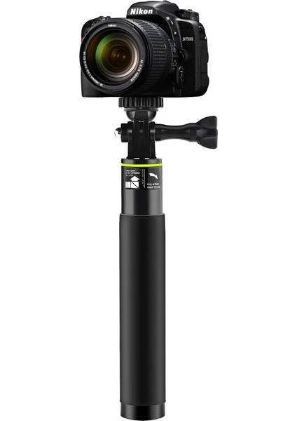 Siyah Magcle Eylem Video Kameralar Uzatılabilir Bluetooth Uyumlu Selfie Sopa Tutucu Video Kamera Akıllı Telefonlar Için Selfie Sopa Kamera (Yurt Dışından)