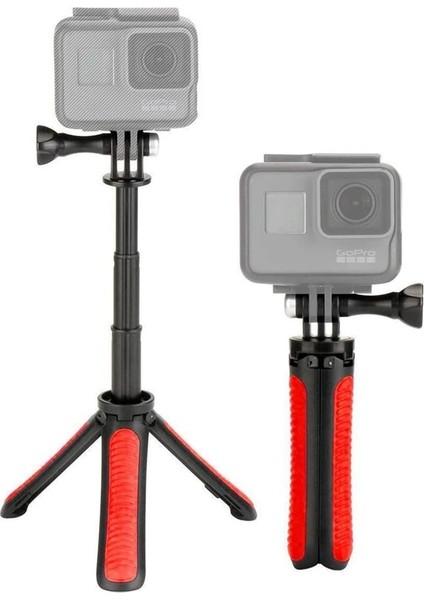 Gopro 9 Için Siyah Uzatılabilir Selfie Çubuğu Siyah Taşınabilir Vlog Gopro Hero 9 Için Selife Sopa Standı 9 8 7 6 5 4 Max Djı Osmo Aksiyon Kamerası (Yurt Dışından)