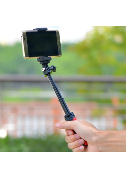 Gopro 9 Için Siyah Uzatılabilir Selfie Çubuğu Siyah Taşınabilir Vlog Gopro Hero 9 Için Selife Sopa Standı 9 8 7 6 5 4 Max Djı Osmo Aksiyon Kamerası (Yurt Dışından)