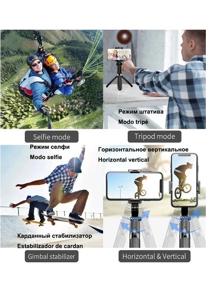 Stil A Beyaz LED Gimbal Sabitleyici iPhone Android Cep Cep Telefonu Cep Telefonu Akıllı Telefon Eylem Kamera Kolu Kavrama Selfie Çubuğu Video Tripod (Yurt Dışından)