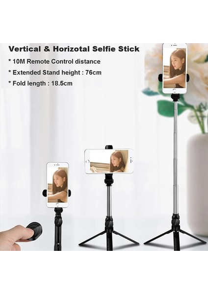 Pembe Taşınabilir Tripod Cep Telefonu Selfie Sopa Uzaktan Kumanda ile Teleskopik Telefon Bluetooth Sopa Huawei iPhone Android Için Yeni (Yurt Dışından) modelleri