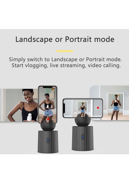 Siyah 3 Adet Şarj Edilebilir Akıllı Taşınabilir Selfie Çubuğu, 360° Döndürme Otomatik Yüz Nesne Takip Kamera Tripod Tutucu Akıllı Çekim Telefon Montajı (Yurt Dışından) fırsatları