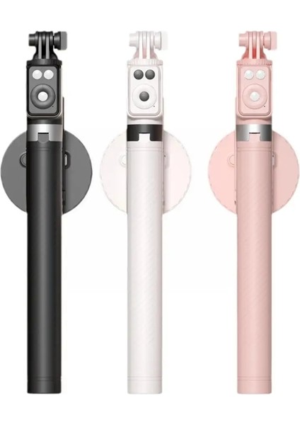 Pembe Kablosuz Bluetooth Uyumlu Selfie Sopa LED Halka Işık Uzatılabilir El Monopod Canlı Tripod IPhone x 8 Android L6Q2 (Yurt Dışından) fiyatları
