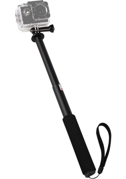 Siyah Taşınabilir Alüminyum Alaşımlı Teleskopik Eylem Kamera Selfie Sopa Monopod Kamera Selfie Sopa Go Pro Aksesuarları (Yurt Dışından) fiyatları