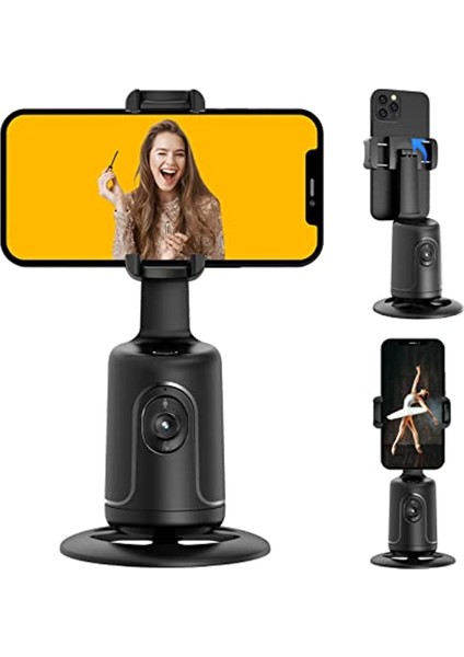 Pembe Selfie Çubuğu Otomatik Yüz Takip Gimbal Cep Telefonu Selfie Çubuğu 360° Döndürme Tripod Cep Akıllı Telefon Için Telefon Sabitleyici (Yurt Dışından)