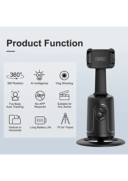 Pembe Selfie Çubuğu Otomatik Yüz Takip Gimbal Cep Telefonu Selfie Çubuğu 360° Döndürme Tripod Cep Akıllı Telefon Için Telefon Sabitleyici (Yurt Dışından)