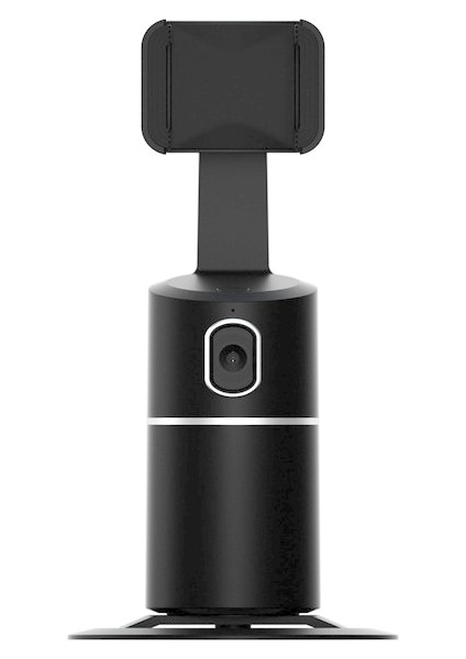 Siyah Akıllı Selfie Çubuğu 360° Otomatik Yüz Takip Gimbal Tiktok Fotoğraf Video Için Canlı Kayıt Rotasyon Stabilize Tripod Telefon Tutucu (Yurt Dışından)