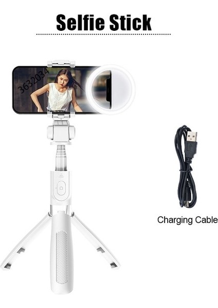 Işık ile Beyaz 2022 Yeni Kablosuz Bluetooth Selfie Çubuğu Selfie Halka Işık Fotoğraf Canlı Video Akışı Için Lambanın LED Jantı Orijinal (Yurt Dışından)