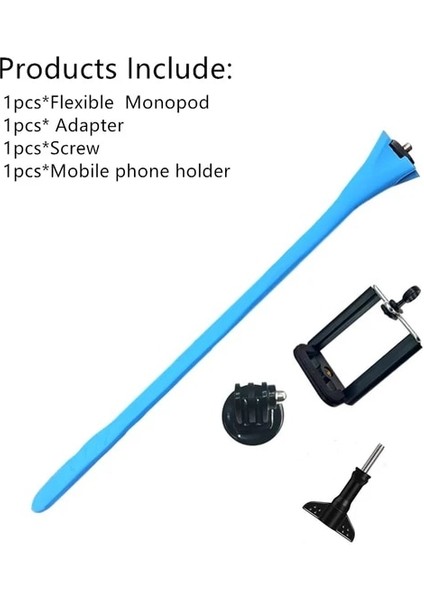 Mavi Esnek Selfie Sopa Monopod Tripod Maymun Tutucu Gopro Için IPhone Kamera Telefonu Araba Bisiklet Evrensel (Yurt Dışından)