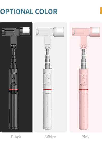 Pembe Selfie Çubuğu Tripod, Vlogging Için Dolgu Işığı Lambası ile iPhone 14 13 12 Samsung Huaweı Xiaomi Için Kablosuz Bluetooth Selfie Çubuğu (Yurt Dışından)