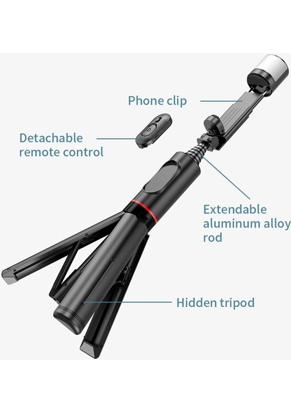 Pembe Selfie Çubuğu Tripod, Vlogging Için Dolgu Işığı Lambası ile iPhone 14 13 12 Samsung Huaweı Xiaomi Için Kablosuz Bluetooth Selfie Çubuğu (Yurt Dışından)