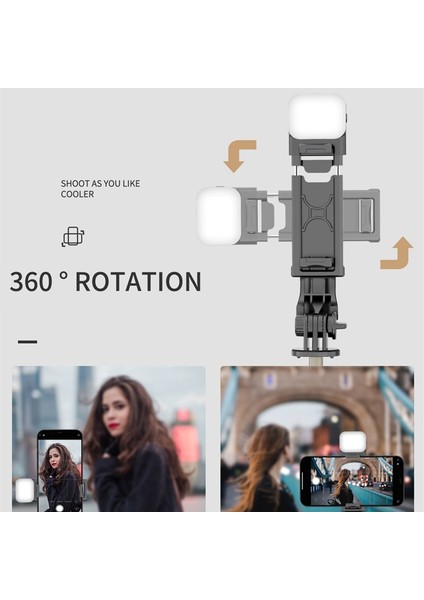 Doldurma Işığı Yok Roreta Bluetooth Selfie Çubuğu Tripod Bluetooth Deklanşör ile Katlanabilir Kablosuz Monopod Dolgu Işığı Selfie Stck 2022 Yeni (Yurt Dışından)