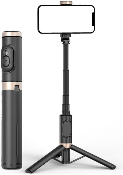 Siyah Kablosuz Bluetooth Selfie Çubuğu Tripod Ayarlanmış Selfie Çubuğu iPhone 14 13 12 Xs Samsung Huaweı Xiaomi Için Telefon Tutucu ile (Yurt Dışından) fırsatları