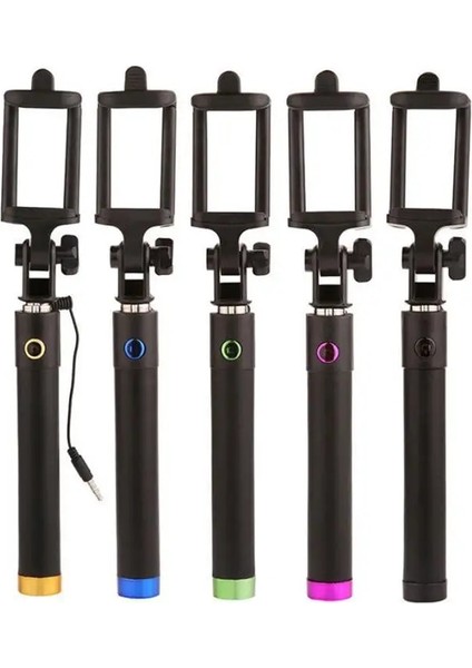 Gösterildiği Gibi 75CM Kablosuz Bluetooth Özçekim Çubuğu Tripod Uzaktan Kumandalı iPhone Huawei Samsung Android Cep Monopod Özçekim Çubuğu Deklanşör (Yurt Dışından)