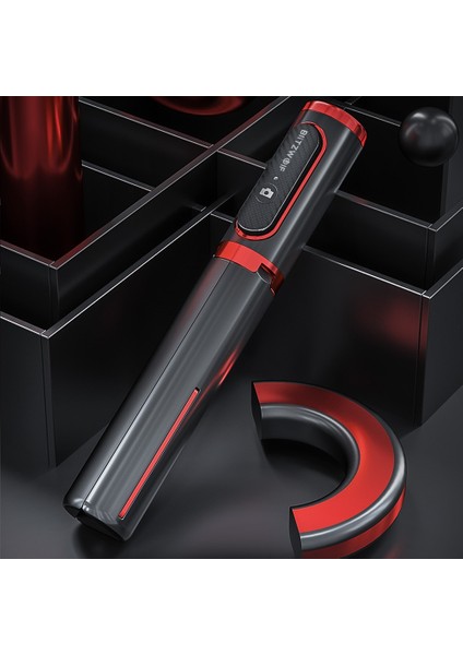 Gri Blitzwolf Taşınabilir Bluetooth Uyumlu Selfie Çubuğu Hepsi Bir Arada Gizli Telefon Kelepçesi, Android Ios Telefon Için Geri Çekilebilir Tripod ile (Yurt Dışından)
