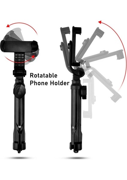 Beyaz Işık Yok Cep Telefonu Standı Tutucu Selfie Sopa iPhone Android Için Tripod ile Kutup Akıllı Telefon Bluetooth Düğmesi Monopod LED Işık Kavrama (Yurt Dışından)