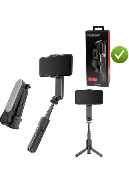 Paket ile Tongdaytech 3 In 1 Bluetooth Selfie Çubuğu El Gimbal Sabitleyici Tripod Para Movil Iphone 11 12 Pro Max Samsung Xiaomi (Yurt Dışından)